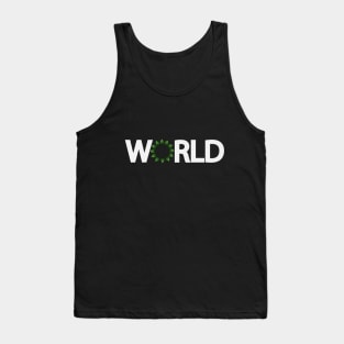 World artistic text design Tank Top